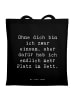 Mr. & Mrs. Panda Tote Bag Spruch Liebeskummer Platz im Bett mit ... in Schwarz