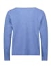 BETTY & CO Strickpullover mit Rundhalsausschnitt in Middle Blue Melange
