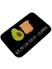 Mr. & Mrs. Panda Badezimmerteppich Avocado Toast mit Spruch in Schwarz