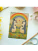 Mr. & Mrs. Panda Postkarte Pinguine Gay Pride Design ohne Spruch in Weiß
