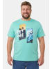Men Plus Kurzarm T-Shirt in jadegrün
