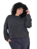 Ulla Popken Strickjacke in anthrazit melange