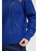 PULZ Jeans Strickpullover PZIRIS Pattern Pullover in blau