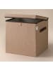 Lifeney Aufbewahrungsbox mit Deckel Braun, 33 x 33 x 33 cm