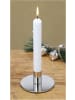 Novaliv 4er-Set Stabkerzenhalter Silber Weihnachtsdekoration Candle Holder 10x in Silber
