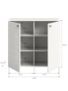 xonox.home Sideboard (B/H/T): 138x86x37 in weiß Hochglanz und weiß NB