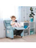 HOMCOM Kindersofa in Blau 58L x 53B x 70H cm