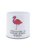 Mr. & Mrs. Panda XL Blumentopf Flamingo Classic mit Spruch in Weiß