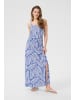 Kaffe Sommerkleid KAdahlia Regular fit in Blue/Chalk Palm Leafs