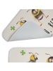 Mr. & Mrs. Panda Badematte Bienen Paar mit Spruch in Weiß