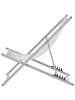 Beliani Gartenliege LOCRI II in Weiß/Grau - (W) 60 x (H) 79 x (L) 95 cm