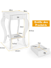 COSTWAY Nachttisch in Weiß