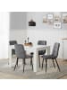 Homestyle4u Esszimmerstuhl 2er Set in Anthrazit Samt