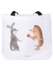 Mr. & Mrs. Panda Stofftasche Hase Igel ohne Spruch in Weiß