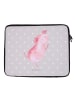 Mr. & Mrs. Panda Laptop Tasche Axolotl Tanzen ohne Spruch in Grau Pastell