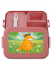 Mr. & Mrs. Panda Brotdose Fuchs Blumen Design ohne Spruch in Rot Pastell