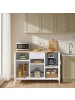 SONGMICS Aktenschrank Bravon in Weiß-Beige - (B)110 x (H)76 x (T)40 cm