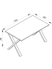 VCM  Premium Holz Esstisch Küchentisch Xona X 140x80 in Silber / Honig-Eiche