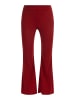 faina Damen Jersey-Hose Mit Glanzgarn in Rot