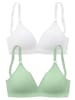 PETITE FLEUR Soft-BH in mint+weiß