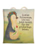 Mr. & Mrs. Panda Stofftasche Pinguin Blumen Design mit Spruch in Weiß