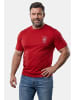 Men Plus Kurzarm T-Shirt in rubinrot