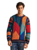 Carlo Colucci Strickpullover Comper in Navy / Orange