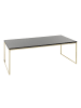 FineBuy Couchtisch in Gold / Metall / 60x120x45