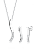 Elli Schmuckset 925 Sterling Silber Wellen in Weiß