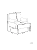 Beliani Sessel FREDROS in Grün/Braun - (W) 71 x (H) 82 x (L) 75 cm