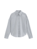 Marc O'Polo Seersucker-Bluse Oversize in Light Blue