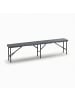 relaxdays 2 x Bierbank in Grau - (B)180 x (H)43 x (T)25 cm