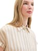 Tom Tailor Bluse Gestreiftes Kurzarm Shirt in Beige