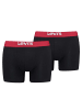 Levi´s Boxershort 2er Pack in Schwarz/Rot