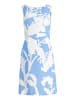 Vera Mont Cocktailkleid mit Blumenprint in Blau/Weiß