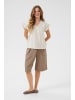 CULTURE Kurzarm-Bluse CUsella Relaxed fit in White/Blue/Yellow Stripe