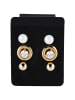 Adeliás Damen Ohrringe – Ohrstecker aus Edelstahl mit Perle in gold