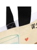 Mr. & Mrs. Panda Strandtasche Milch Keks Design mit Spruch in Weiß