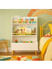relaxdays Kinderregal in Weiß/ Natur - (B) 68 x (H) 94 x (T) 32 cm