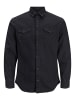 Jack & Jones Elegantes Langarmhemd Knopfverschluss Einfarbig in Dunkelgrau