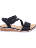 rieker Keilsandalette in schwarz