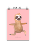 Mr. & Mrs. Panda wanddeko Faultier Yoga ohne Spruch in Rot Pastell