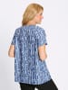 Sieh an! Tunika in jeansblau-ecru-bedruckt