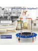 COSTWAY Trampolin mit Griff & LED 3-6 Jahre in Blau