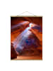 WALLART Stoffbild mit Posterleisten - Lichtspiel im Antelope Canyon in Orange