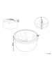 Beliani Outdoor Whirlpools MARFIL in Weiß/Silber/Braun - (W) 198 x (H) 90 x (L) 198 cm