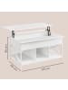 VASAGLE Couchtisch Daxton in Weiß - (B)100 x (H)62 x (T)60 cm