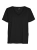 Vero Moda T-Shirt 2er-Set Basic V-Ausschnitt Top in Schwarz-Weiß