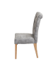 MCW 2er-Set Esszimmerstuhl Edinburgh II, Stoff/Textil hellgrau, helle Beine
