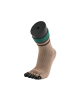 MUNADUNA Yoga-/Pilates-Zehensocken mit offenen Zehen – Streifen-Design in Braun